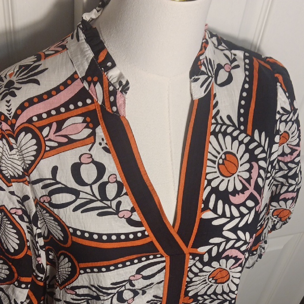 THML Puff Sleeve Floral Printed Tiered Dress - Picture 8 of 15